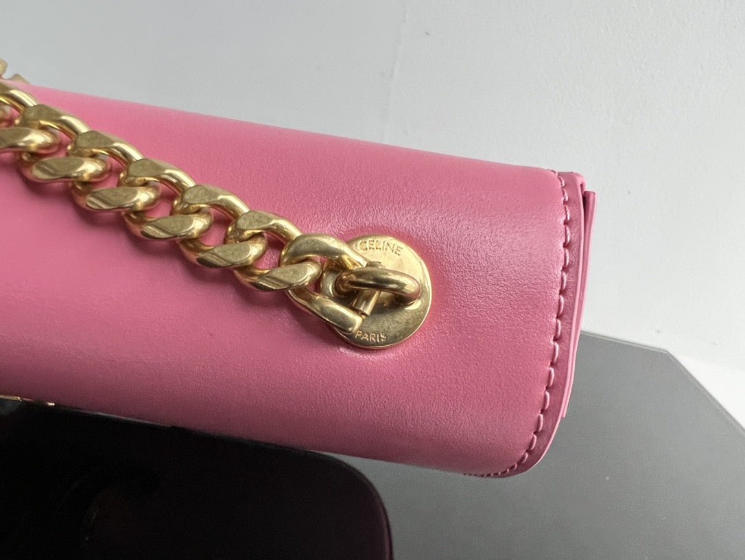 Celine Classic Triomphe Pink Calfskin Gold - Image 7