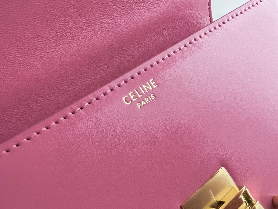 Celine Classic Triomphe Pink Calfskin Gold - Image 8