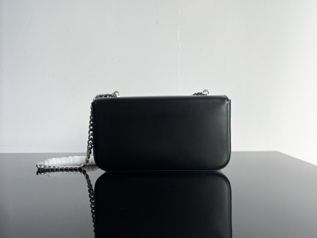 Alternative view of Celine Classic Triomphe Black Calfskin Silver