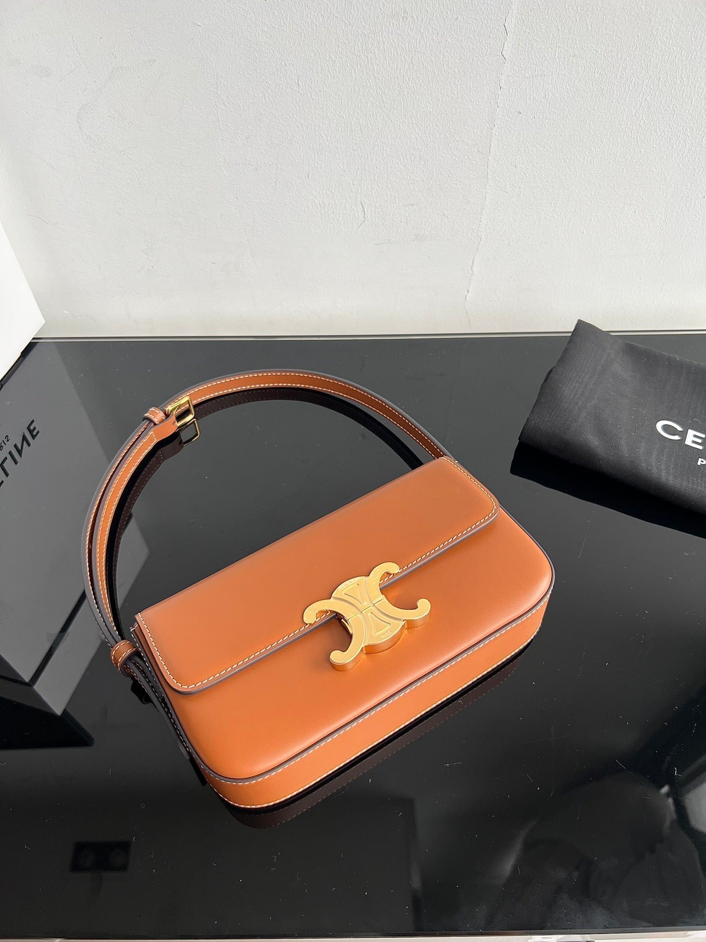 Celine Classic Triomphe Brown Calfskin - Image 3