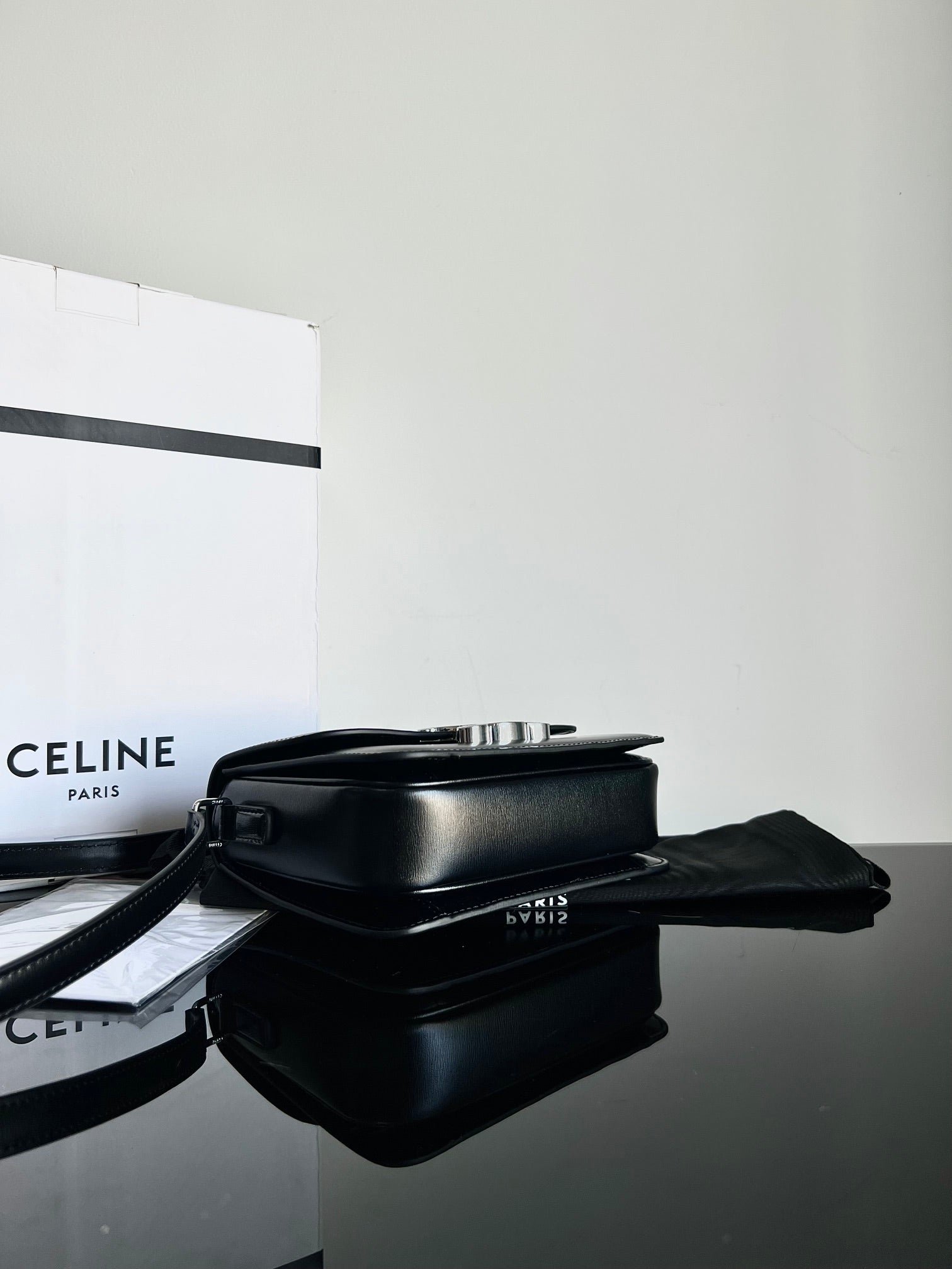 Celine Teen 18 Silver Calfskin Bag - Image 4