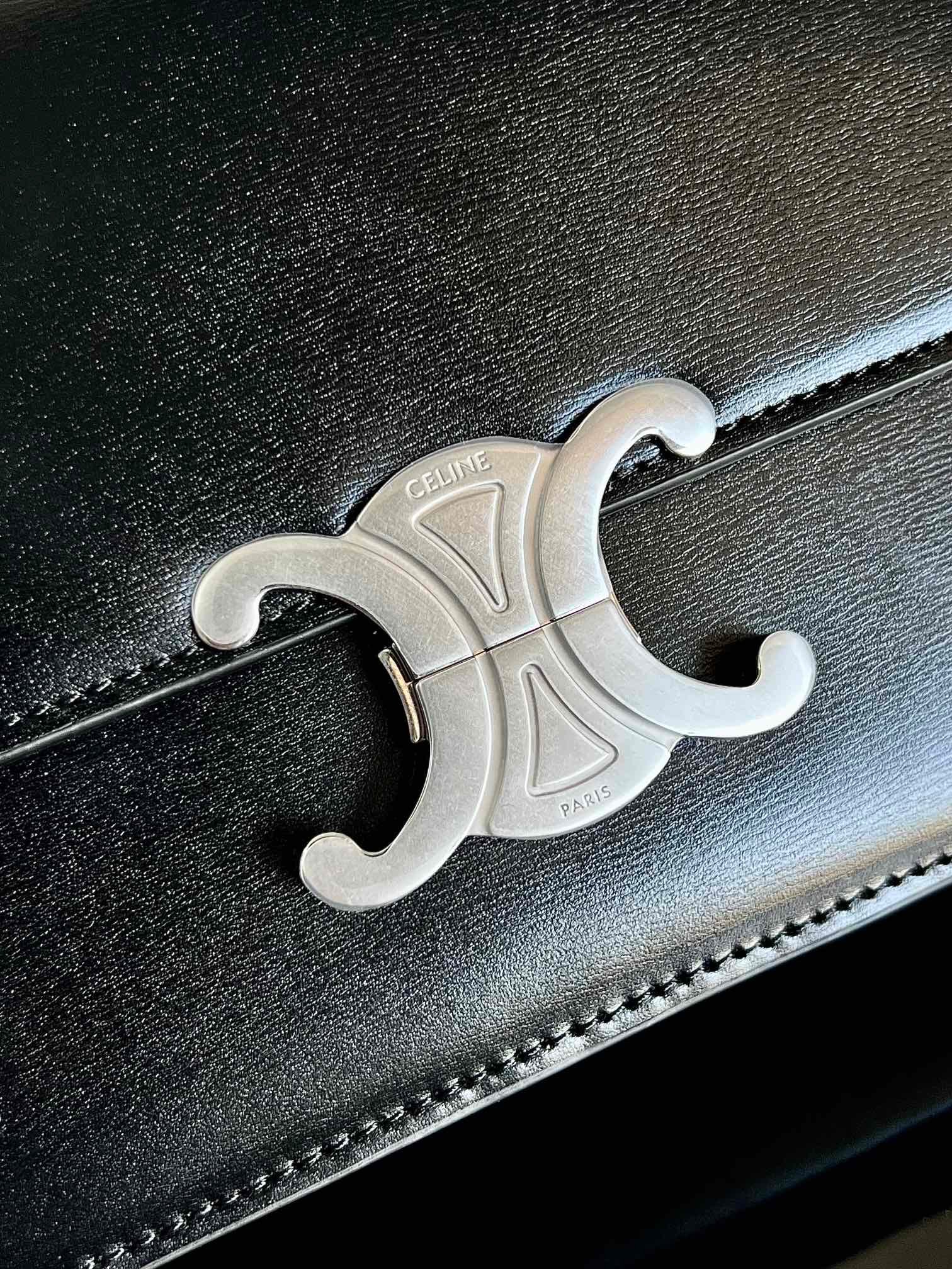 Celine Teen 18 Silver Calfskin Bag - Image 6