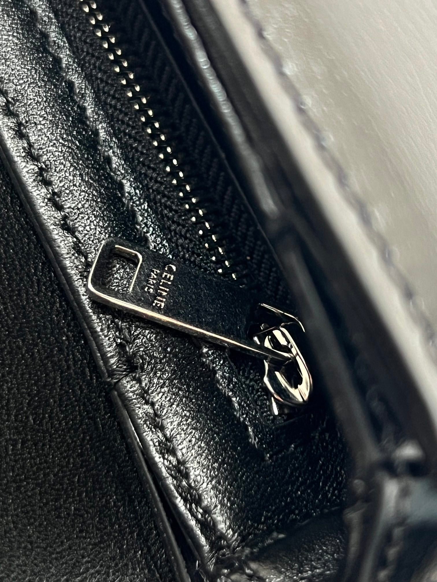 Celine Teen 18 Silver Calfskin Bag - Image 9