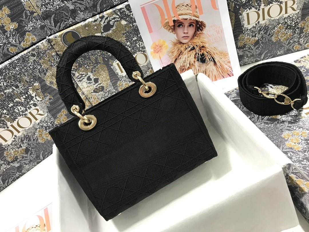 Alternative view of Dior Medium Lady D-Lite Black Hand Bag
