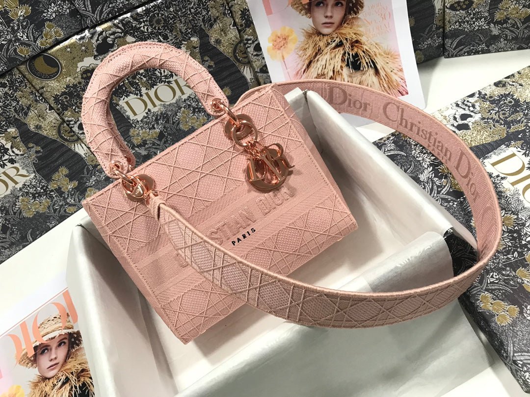 Alternative view of Dior Lady D-Lite Pink Cannage Hand Bag