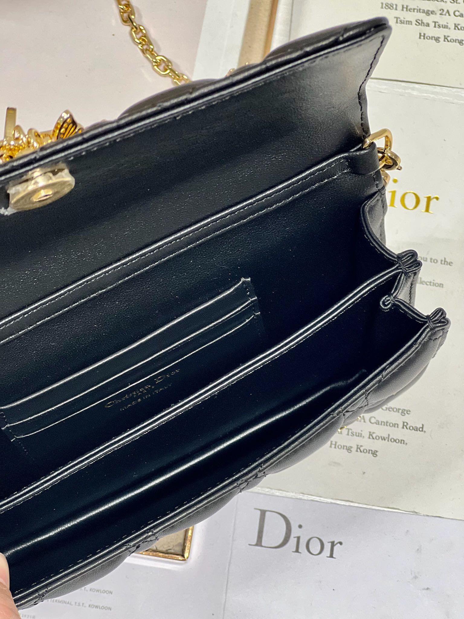 Dior Miss Lady Butterfly Stud Black Hand Bag - Image 7