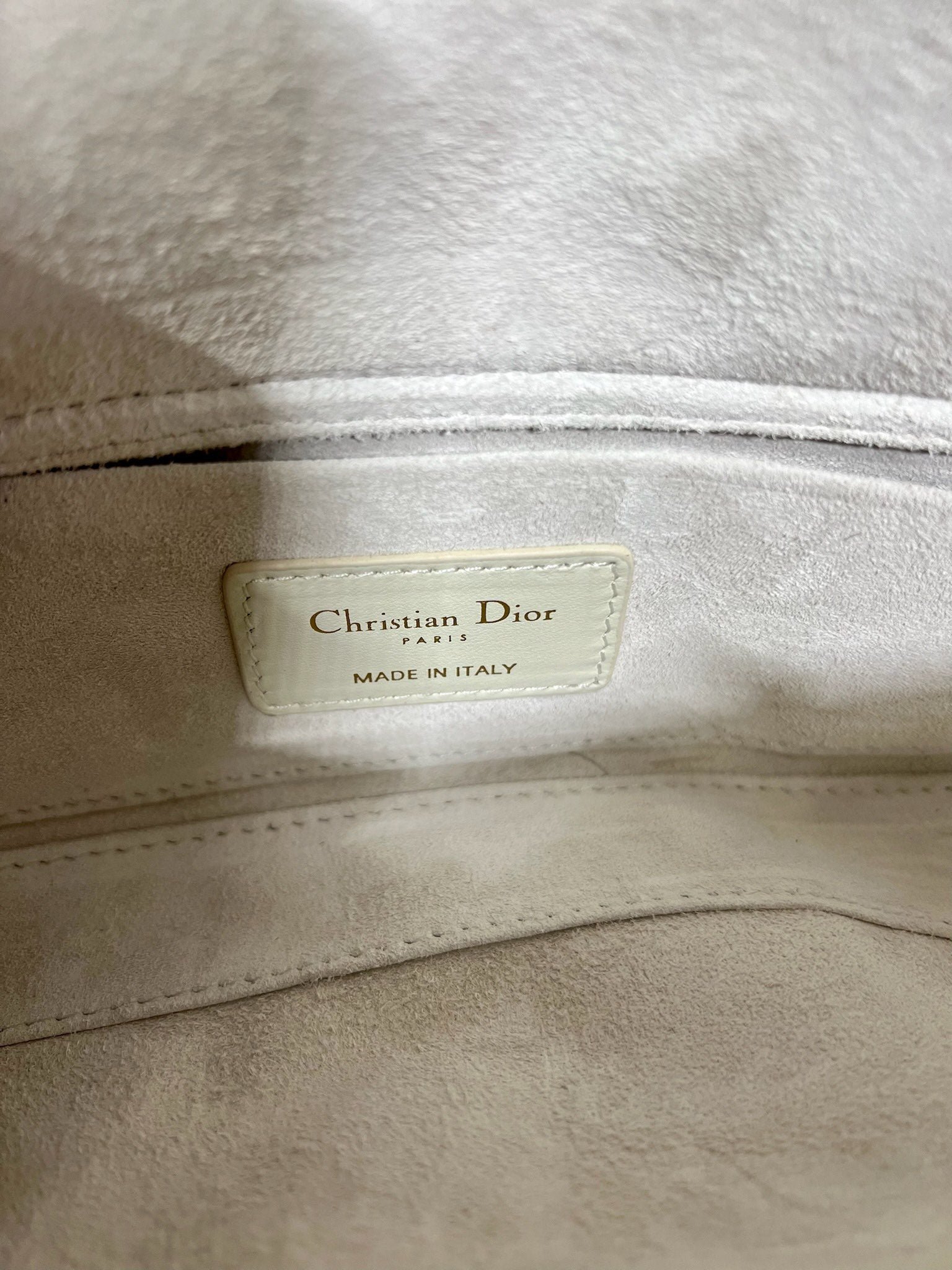Dior Small Lady D-Joy Butterfly Stud White Bag - Image 9