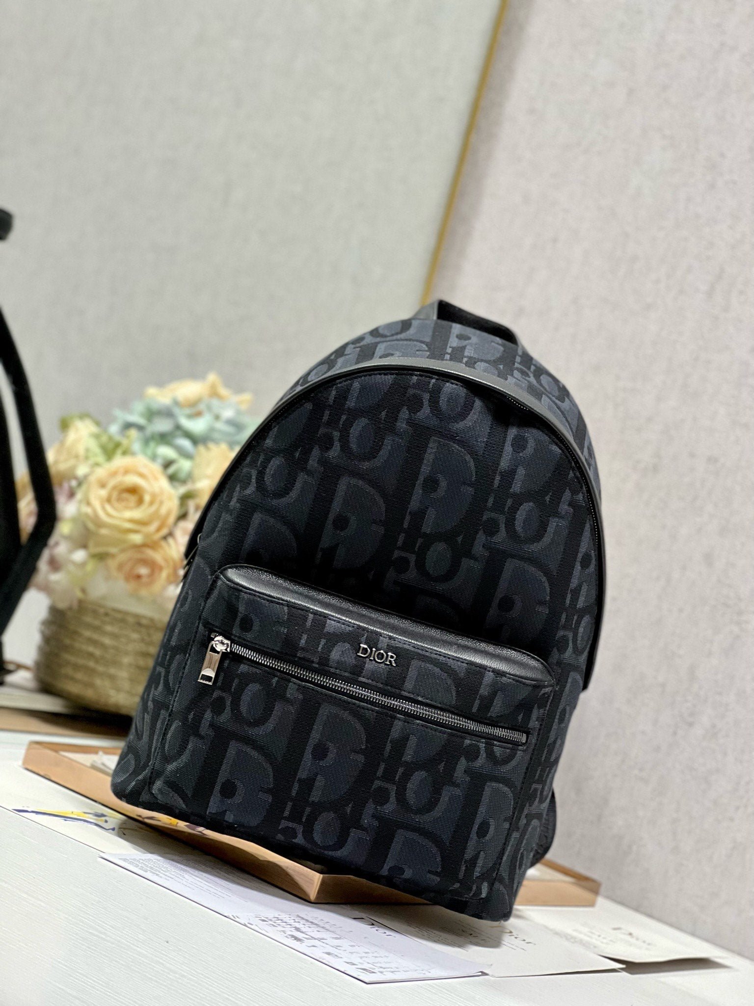 Dior Rider Black Jacquard Backpack - Image 2