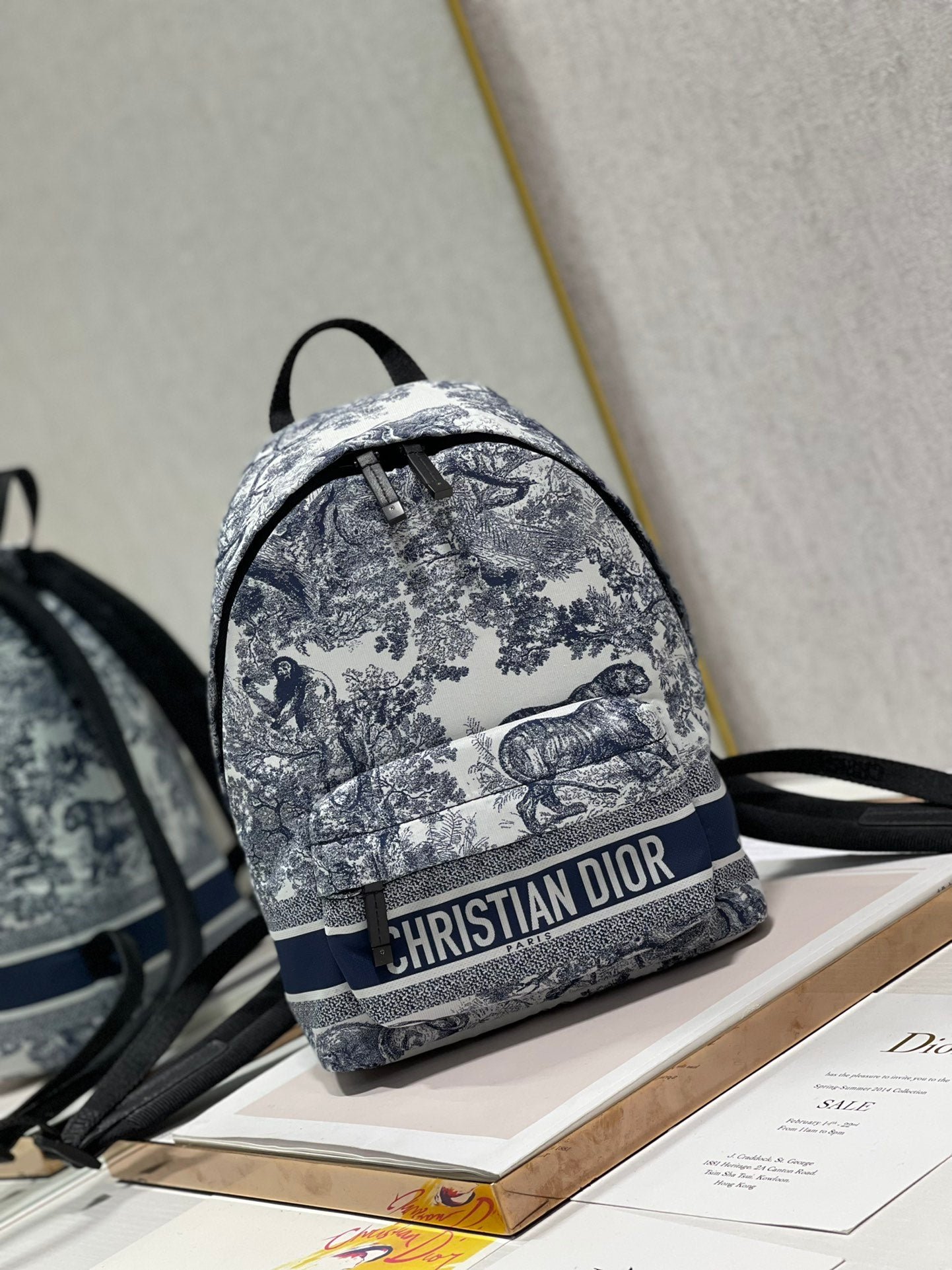 Alternative view of Dior Travel Backpack White Blue Hand Bag