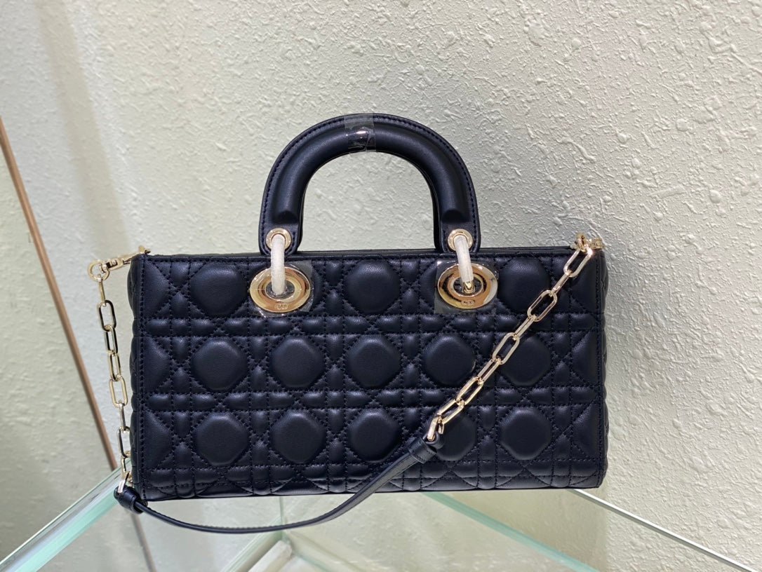 Dior Lady D-Joy Medium Black Lambskin Hand Bag - Image 6