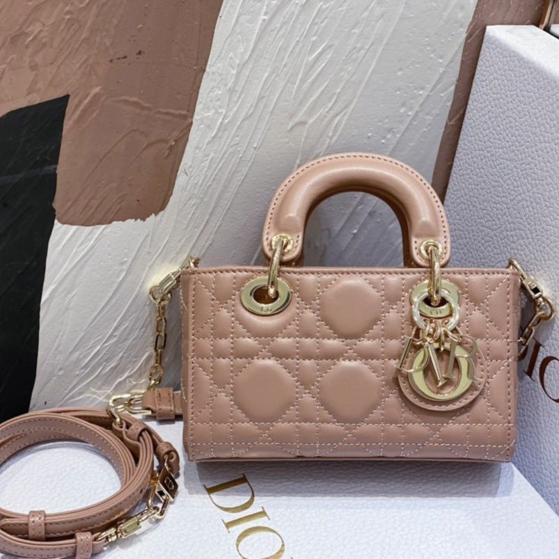 Alternative view of Dior Mini Lady D-Joy Rose Lambskin Hand Bag