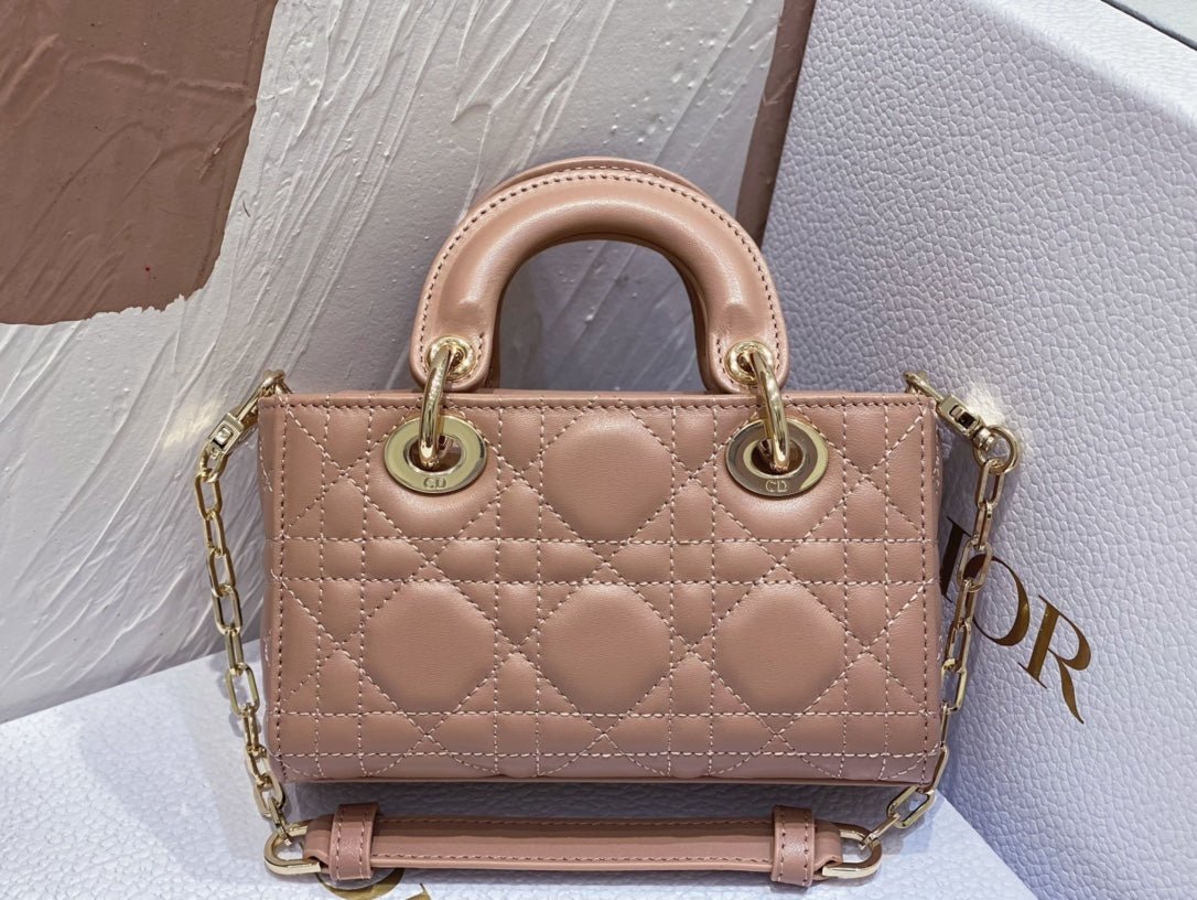Dior Mini Lady D-Joy Rose Lambskin Hand Bag - Image 4