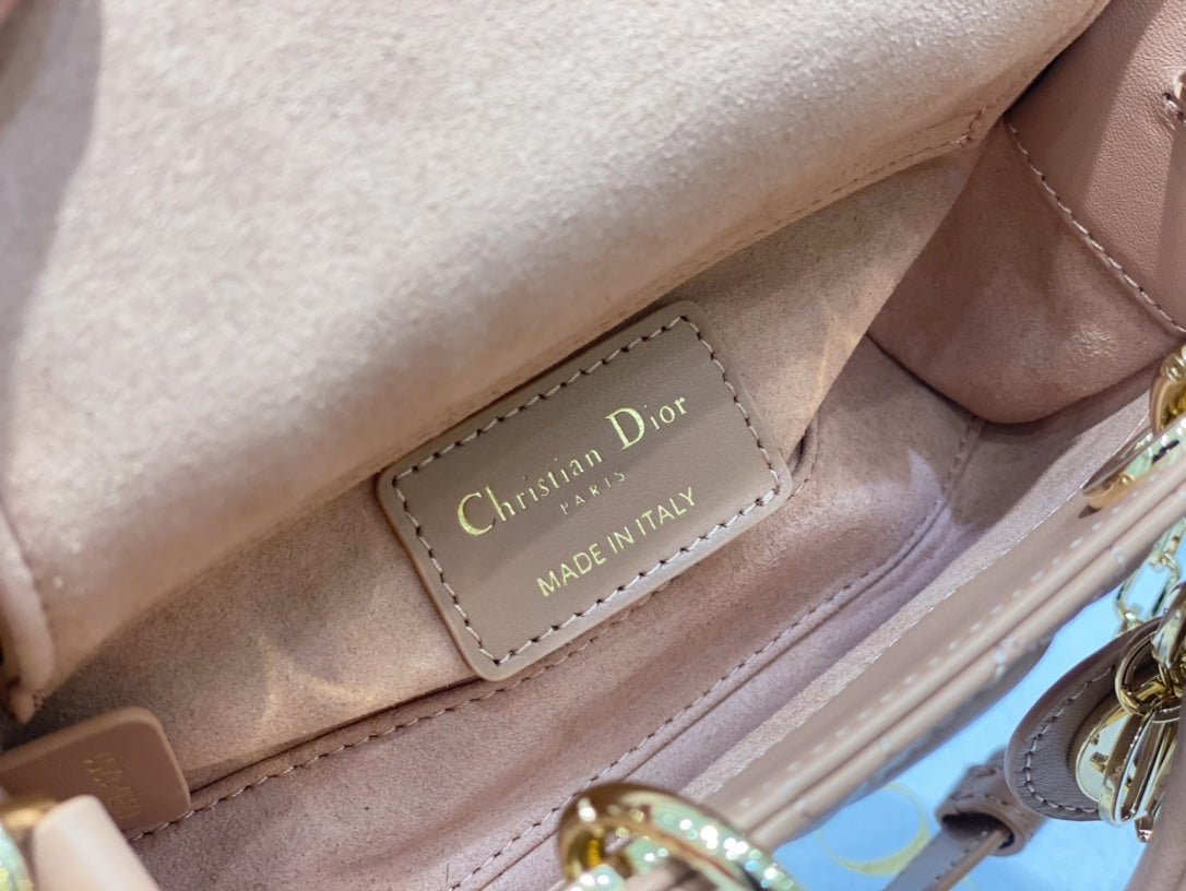 Dior Mini Lady D-Joy Rose Lambskin Hand Bag - Image 9