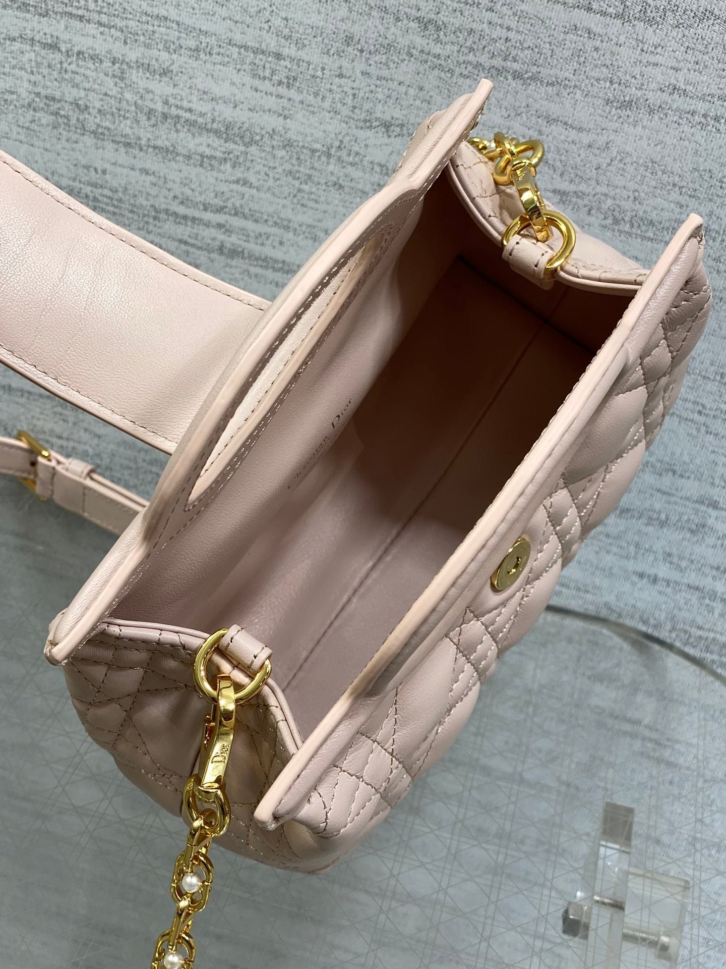 Dior Jolie Top Handle Mini Bag Pink Cowhide - Image 8