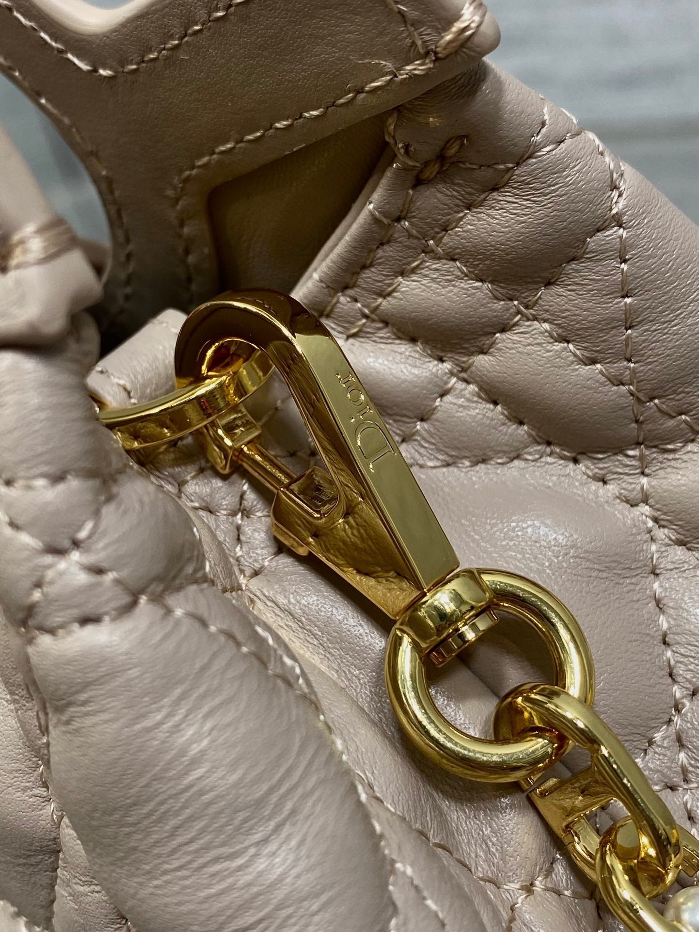 Dior Jolie Top Handle Mini Bag Beige Cowhide - Image 5