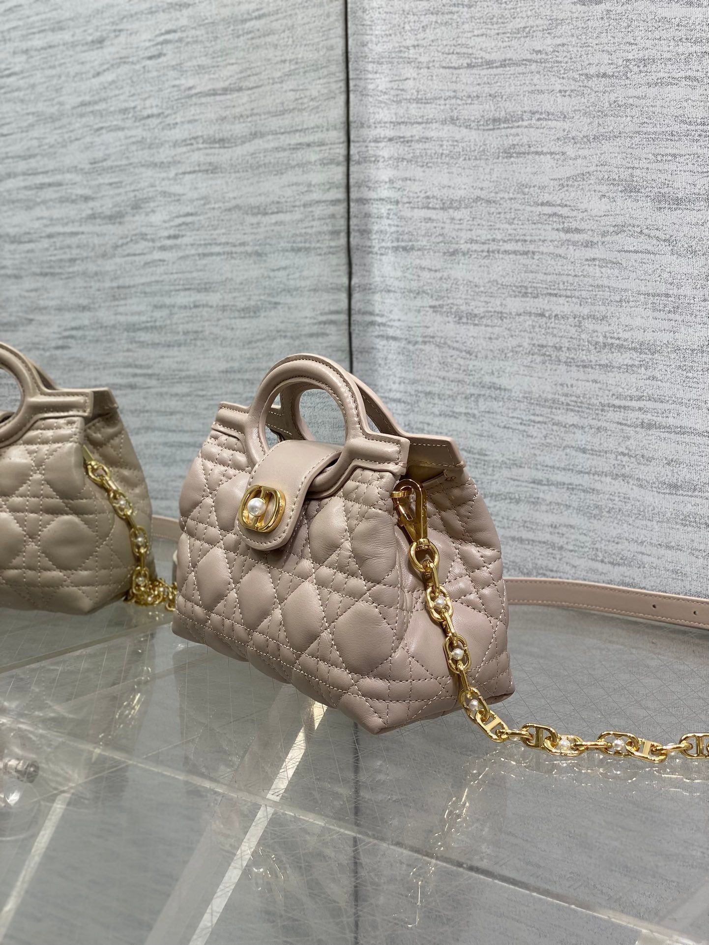 Dior Jolie Top Handle Mini Bag Beige Cowhide - Image 6