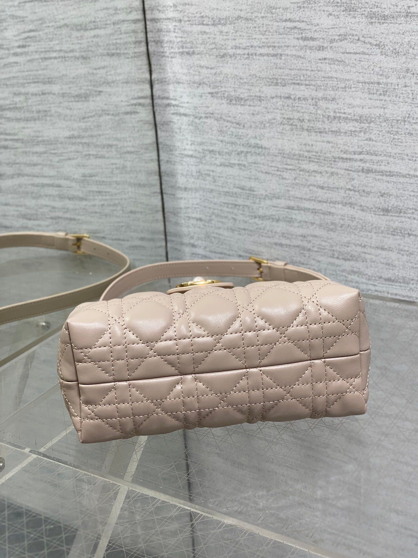Dior Jolie Top Handle Mini Bag Beige Cowhide - Image 7