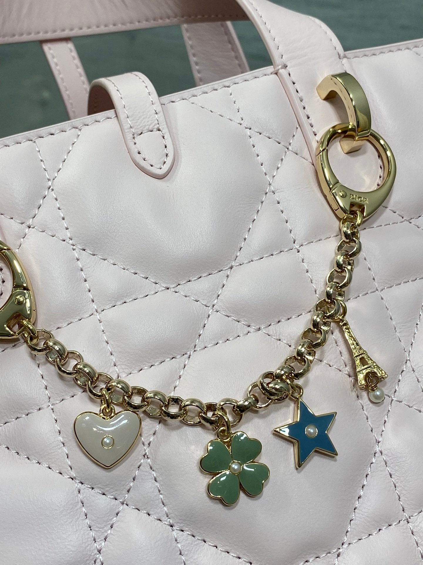 Dior Toujours Vertical Bag Pink Lambskin with Lucky - Image 6
