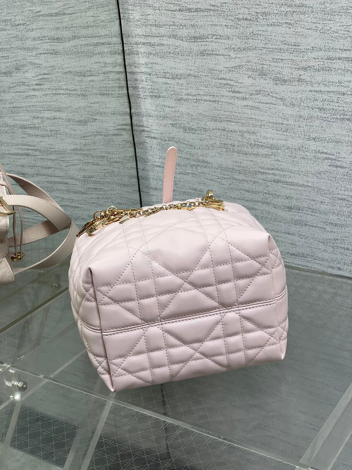 Dior Toujours Vertical Bag Pink Lambskin with Lucky - Image 4