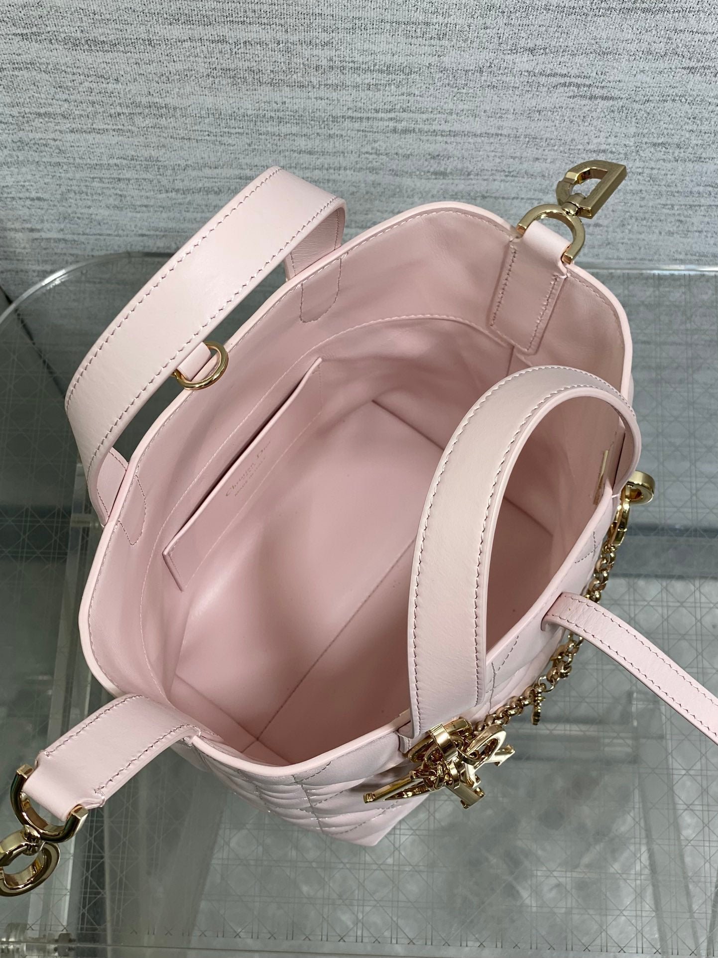 Dior Toujours Vertical Bag Pink Lambskin with Lucky - Image 8