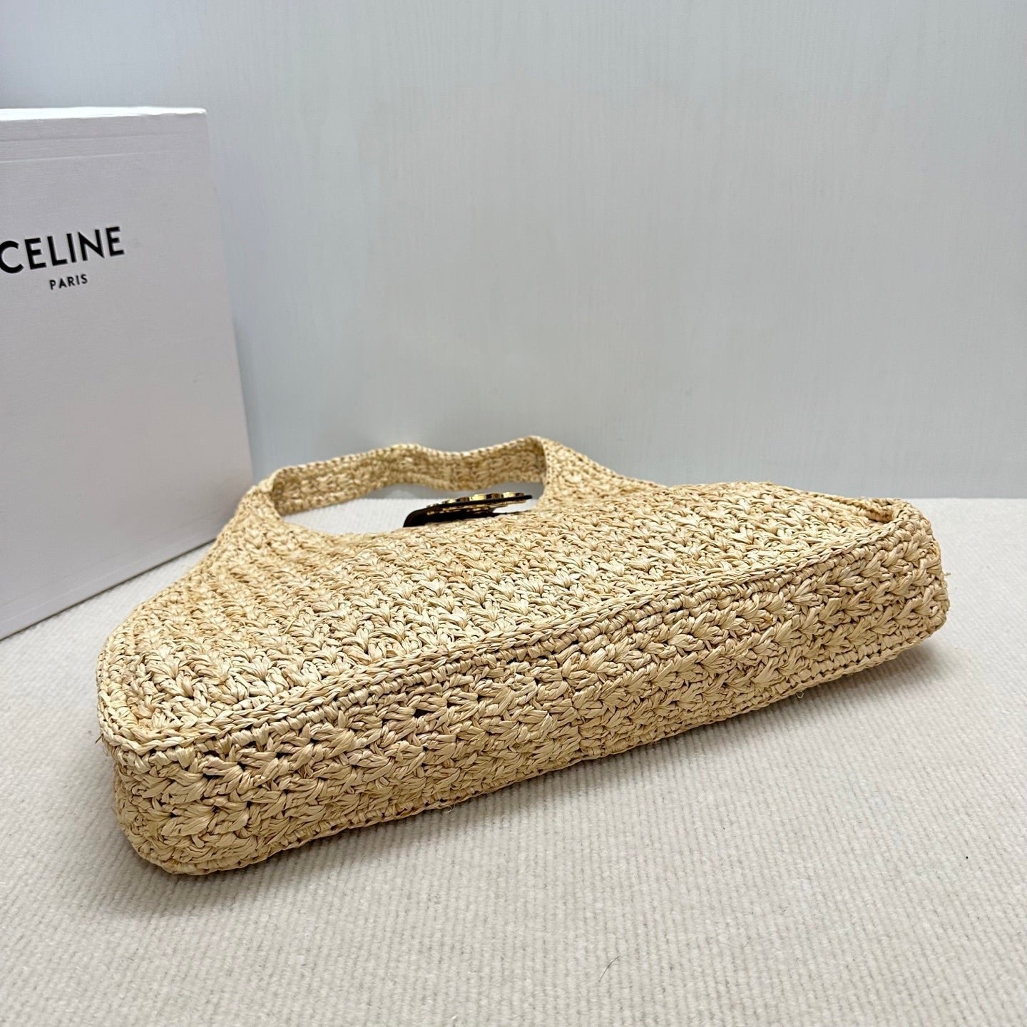 Celine Cabas Triangle Raffia Tote - Image 4