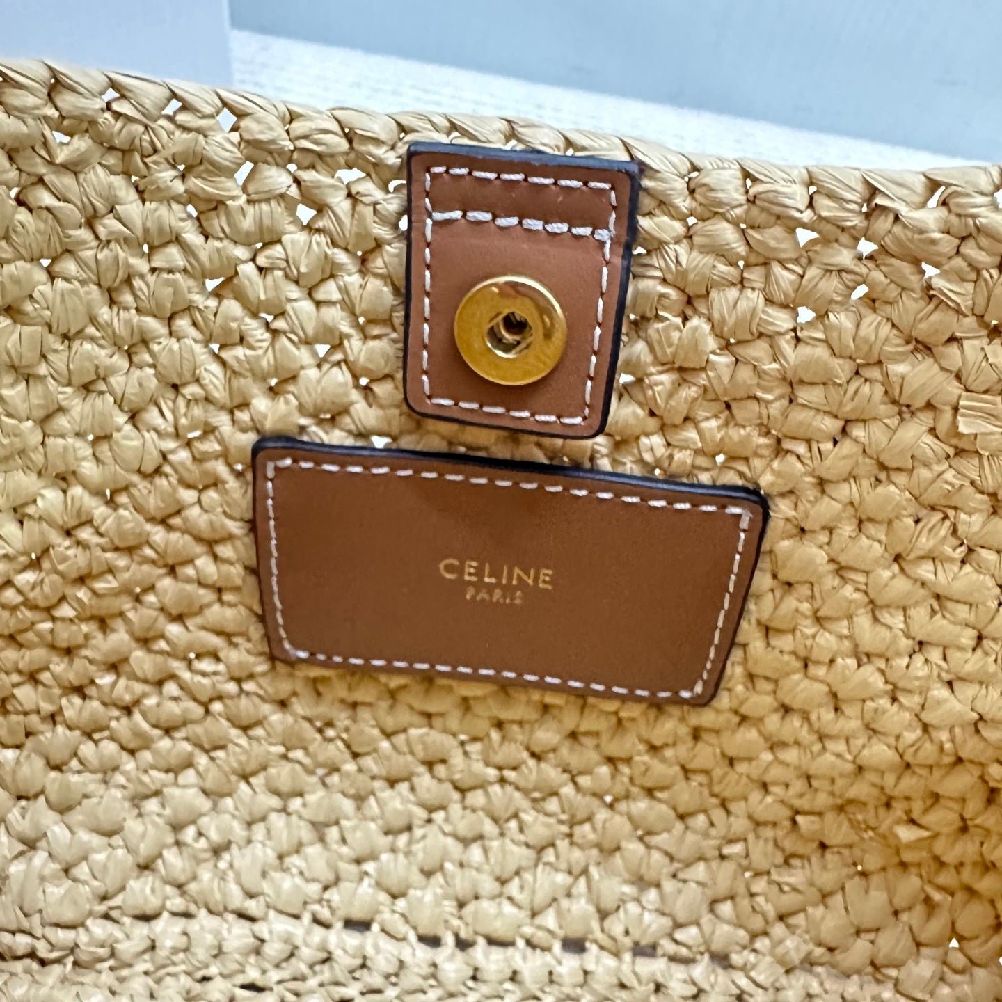 Celine Tilly Raffia Curved Underarm Bag - Image 9