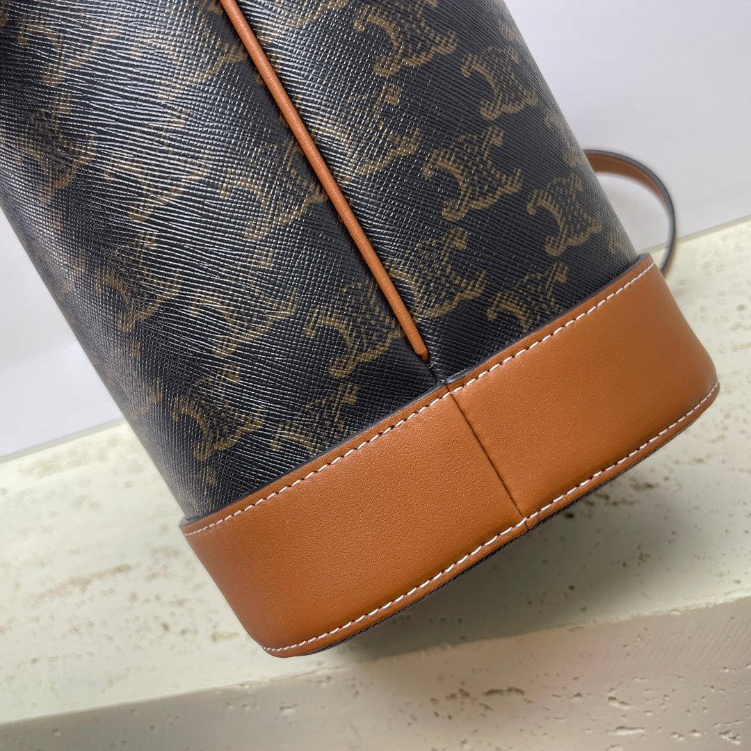 Celine Triomphe Canvas Bucket Bag - Image 3
