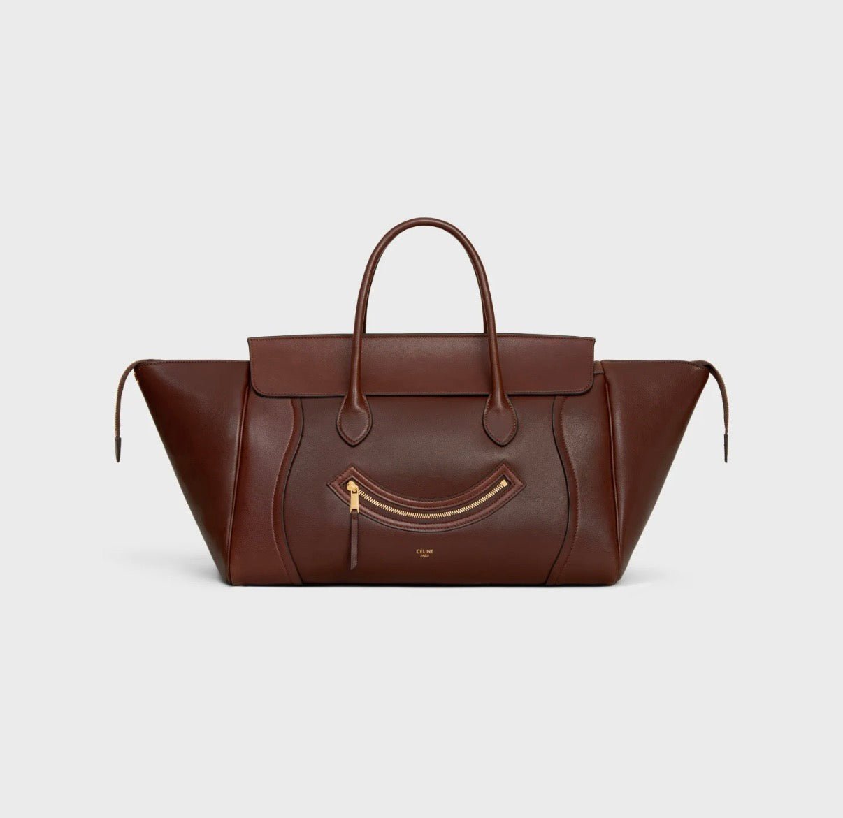 Celine Luggage 36 Burgundy Suede Tote Bag