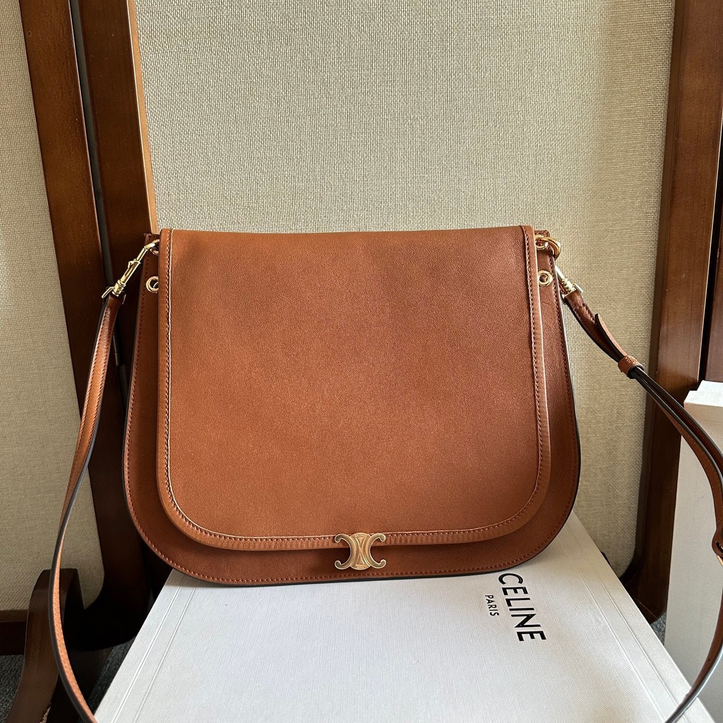 Celine Besace Soft Triome Lambskin Bag