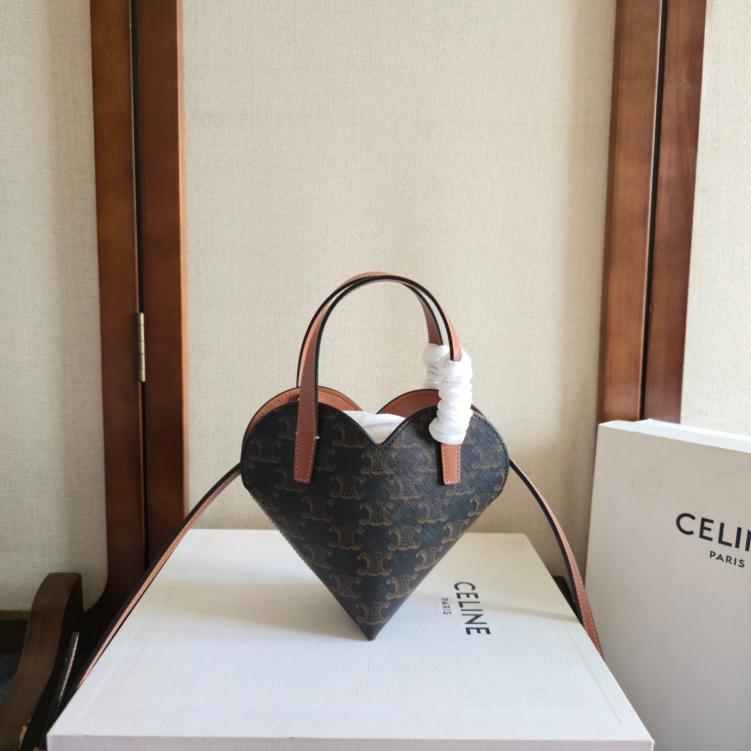 Alternative view of Celine Heart-Shaped PVC Top Handle Bag