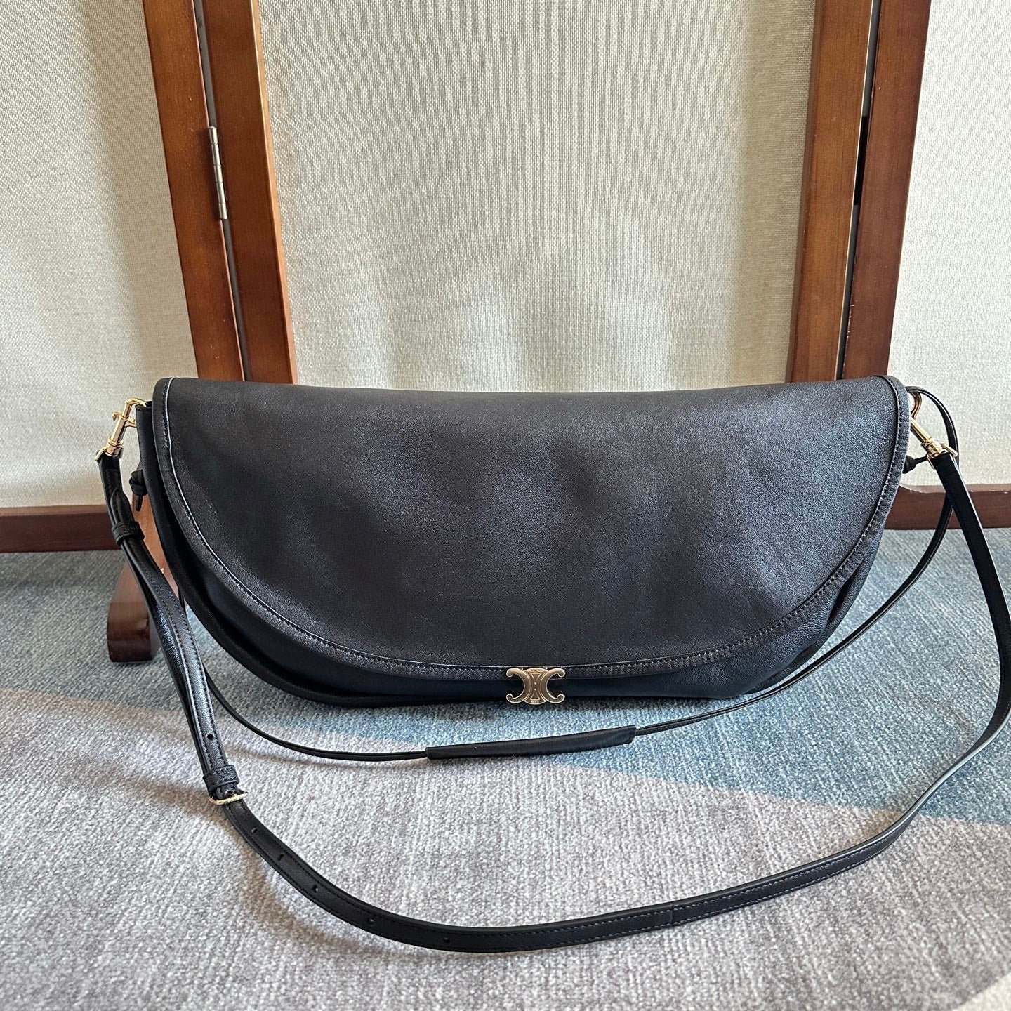 Celine Half Moon Lambskin Bag
