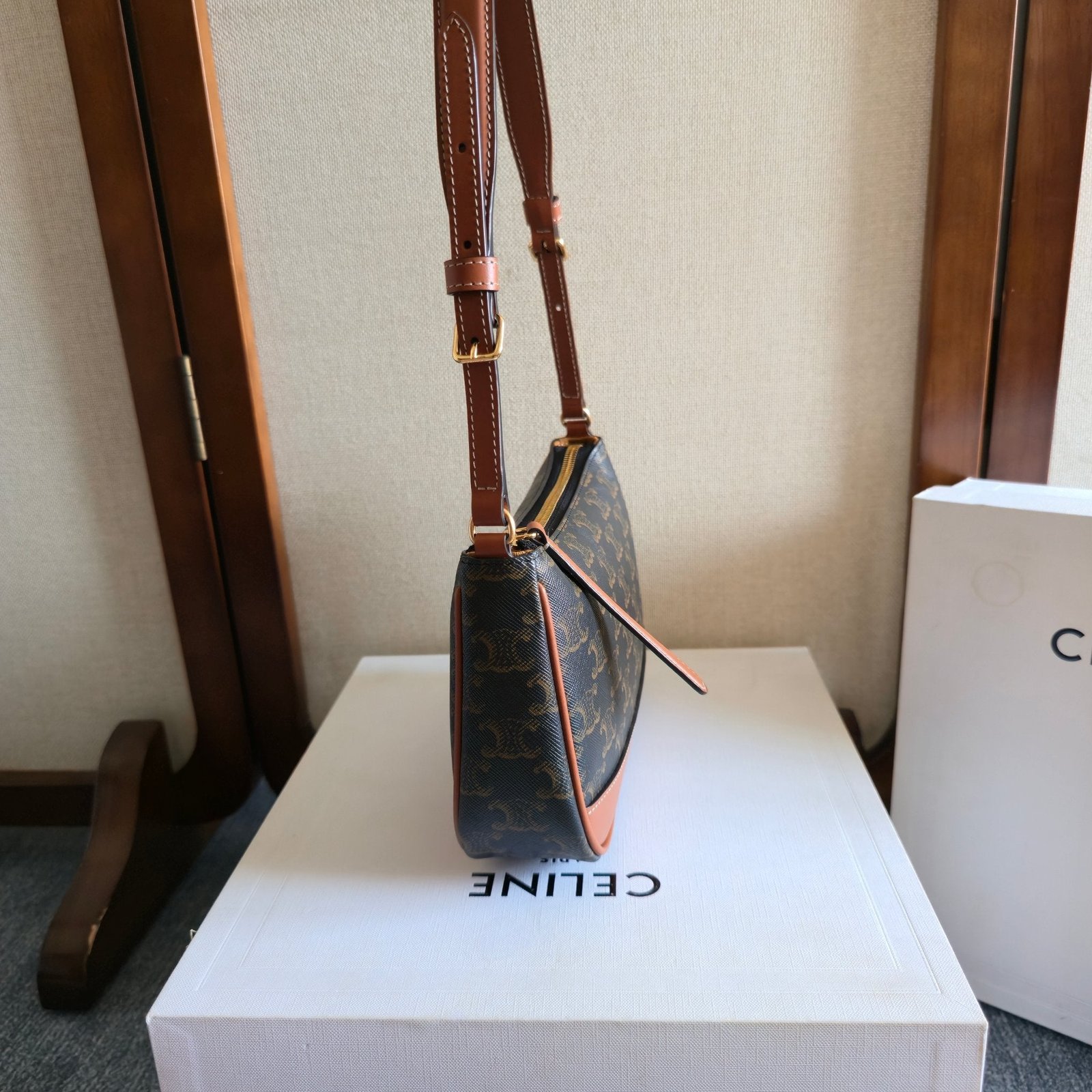 Alternative view of Celine Mahjong PVC Shoulder Bag