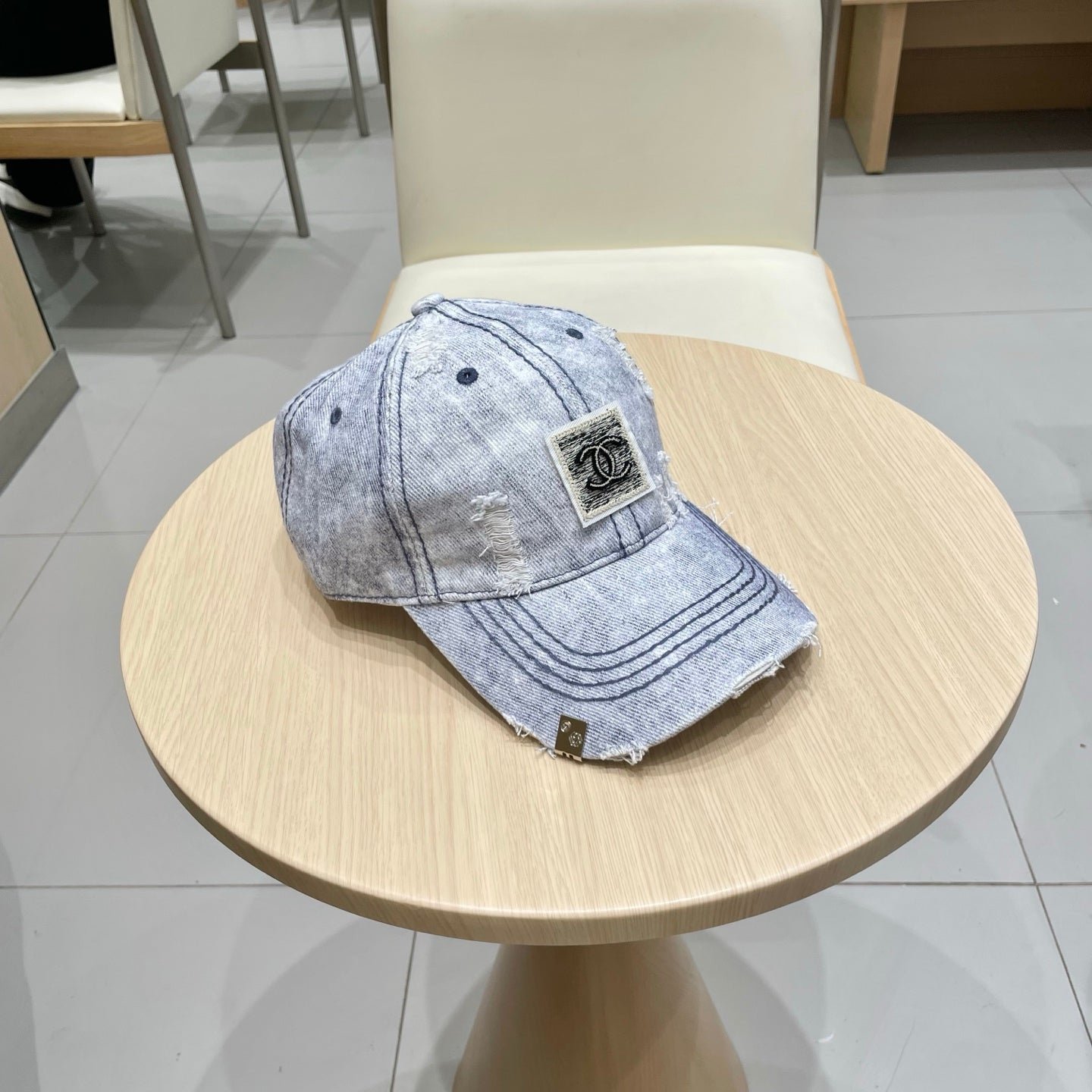 Alternative view of Chanel Baseball Cap Light Blue Denim 192132