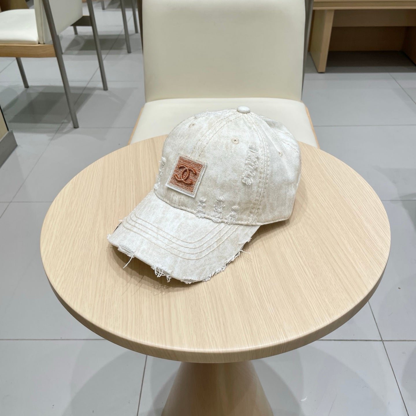 Alternative view of Chanel Baseball Cap Beige Denim 192130