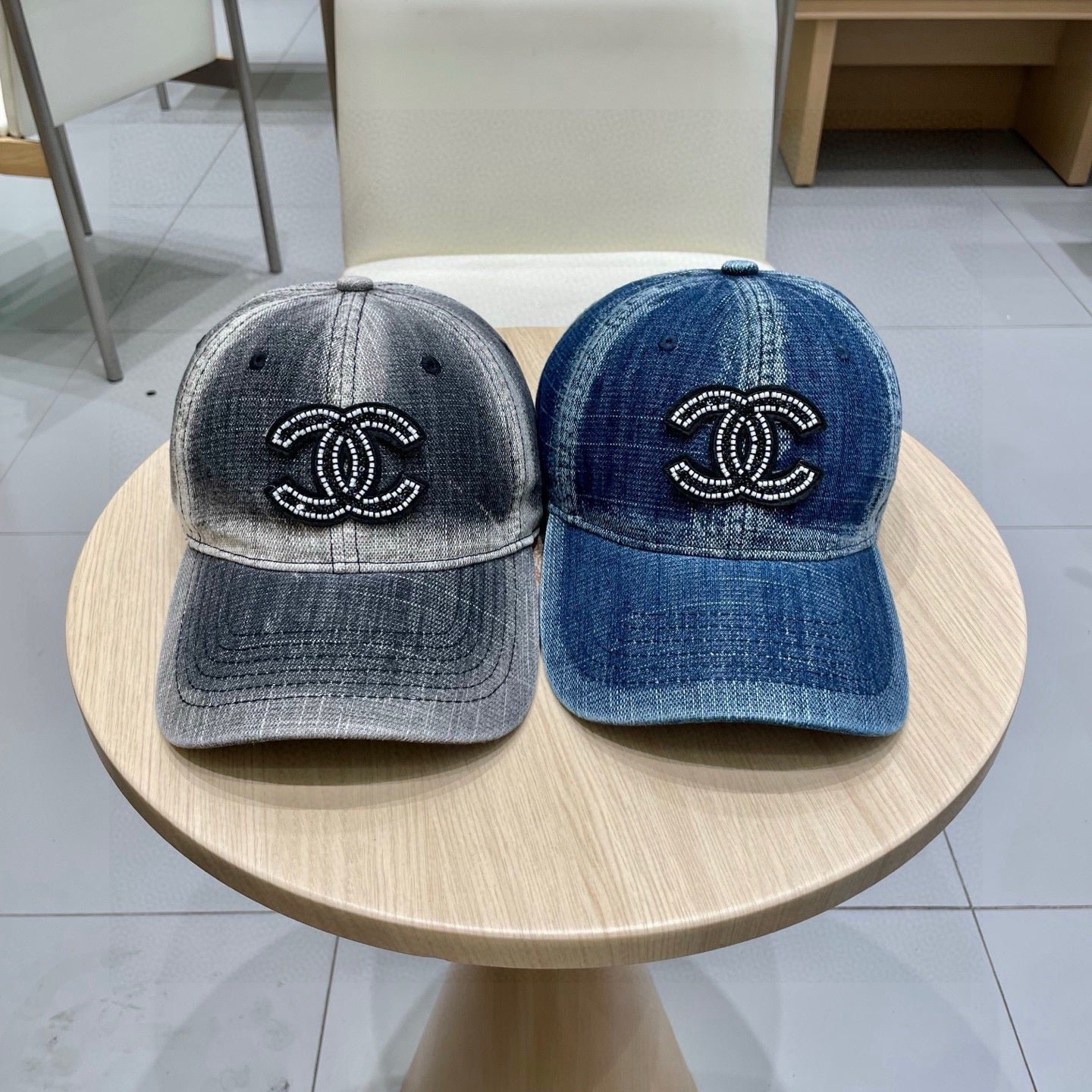 Alternative view of Chanel Baseball Cap Blue in Denim 192108