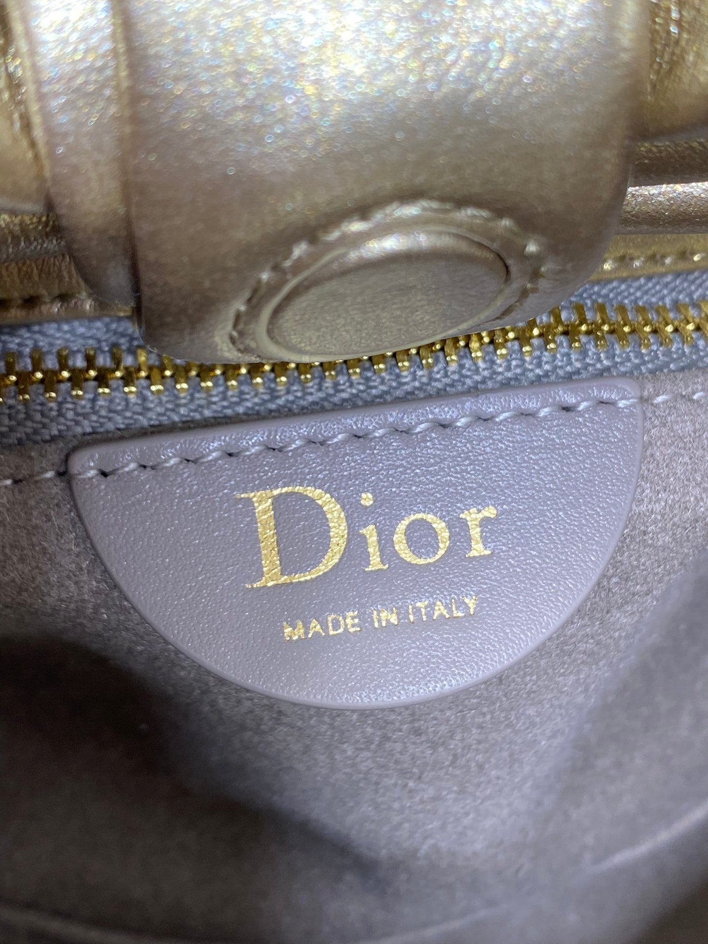 Dior Bow Chain Gold Bag in Lambskin - Image 9