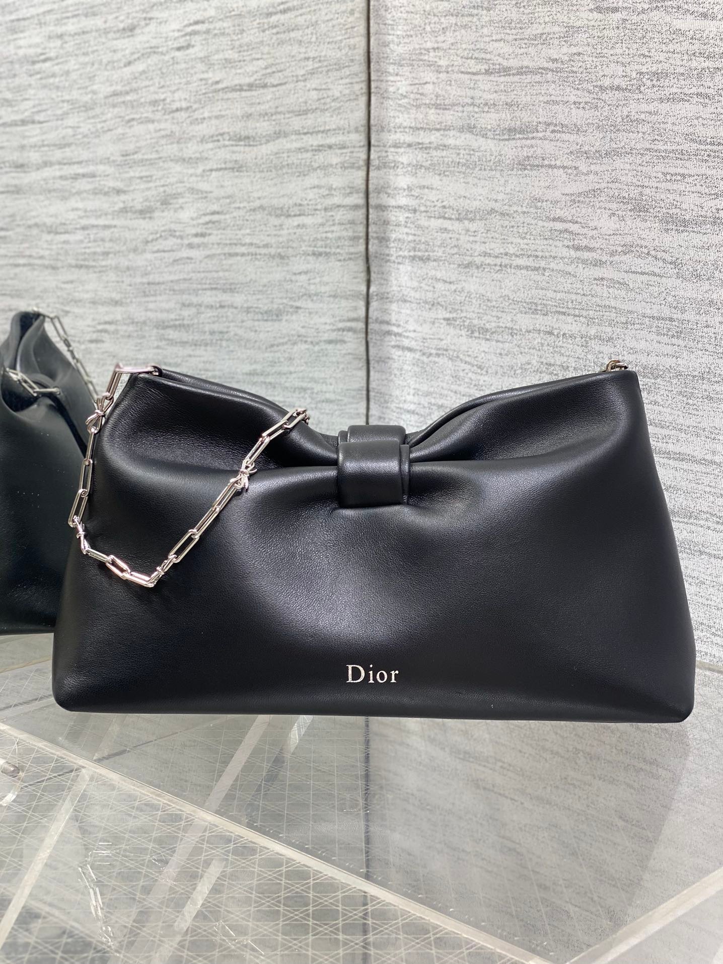 Alternative view of Dior Bow Chain Series Classic Black Lambskin Bag