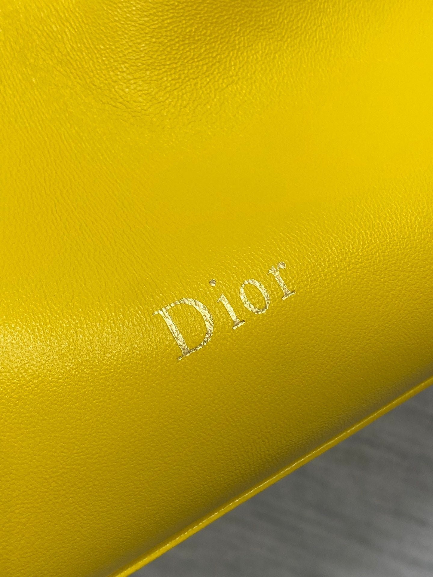 Dior Bow Chain Series Bright Yellow Lambskin Bag - Image 3
