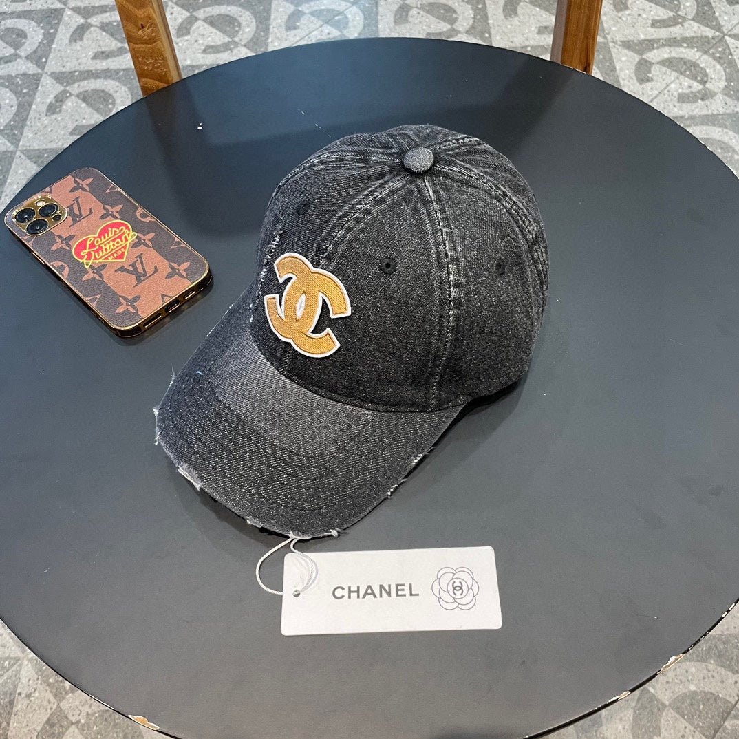 Alternative view of Chanel Baseball Cap Black in Denim 205644