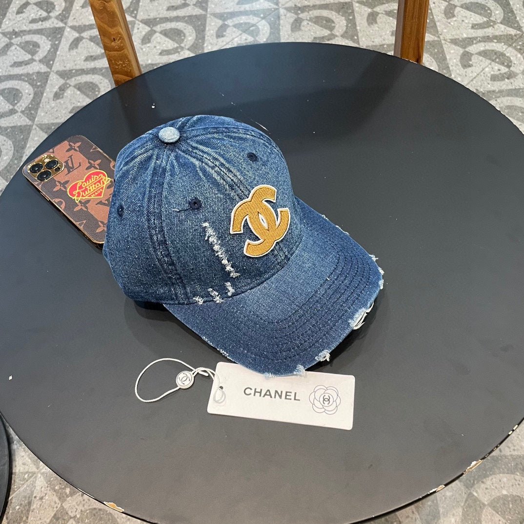 Alternative view of Chanel Baseball Cap Blue in Denim 205643