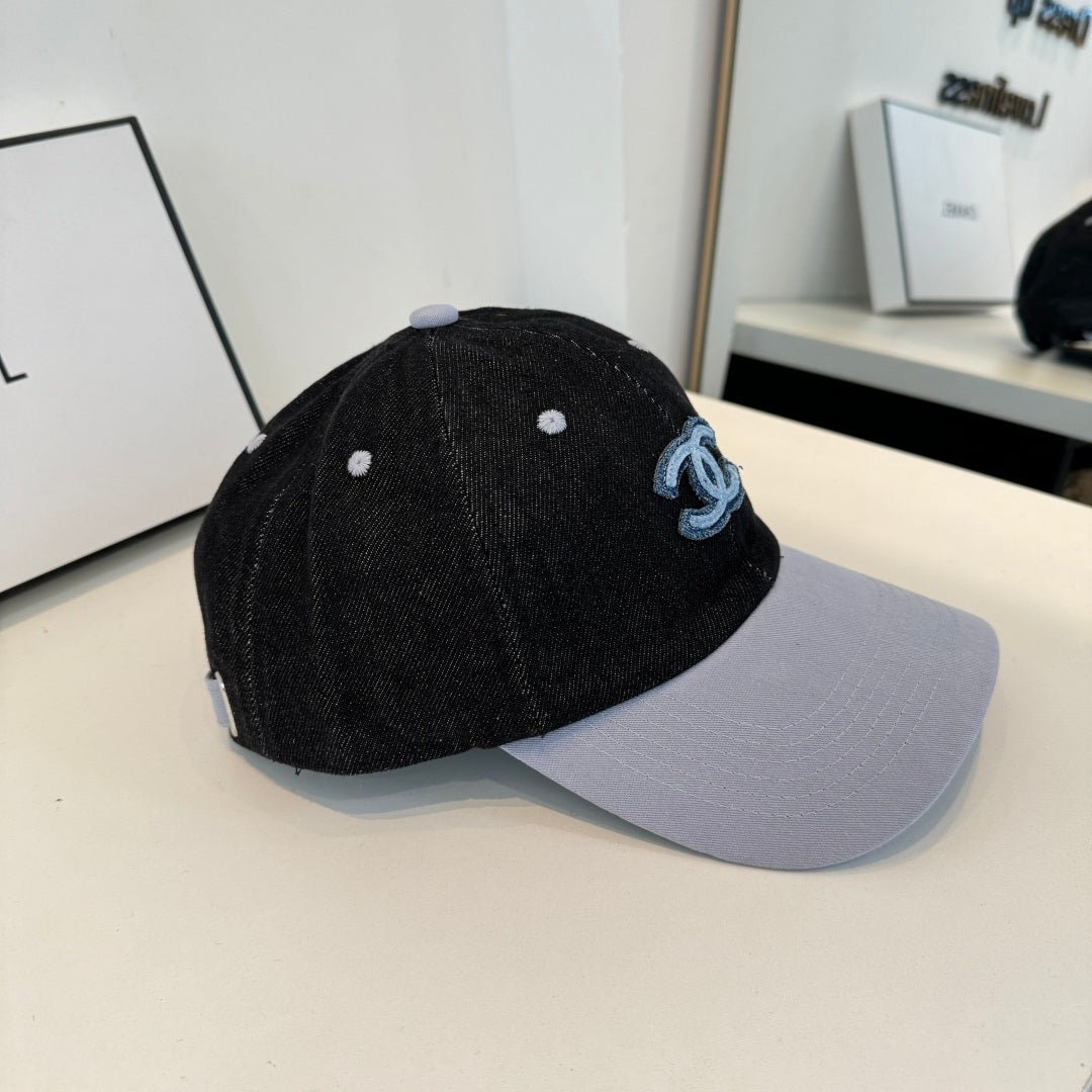 Alternative view of Chanel Baseball Cap Black Gray in Cotton 205357