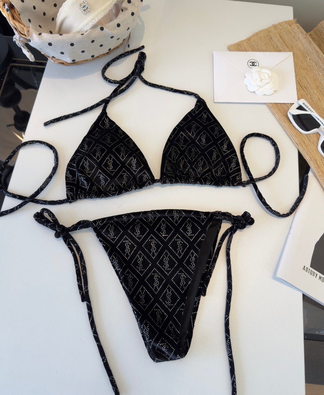 YSL Monogram Bikini Set - Image 4
