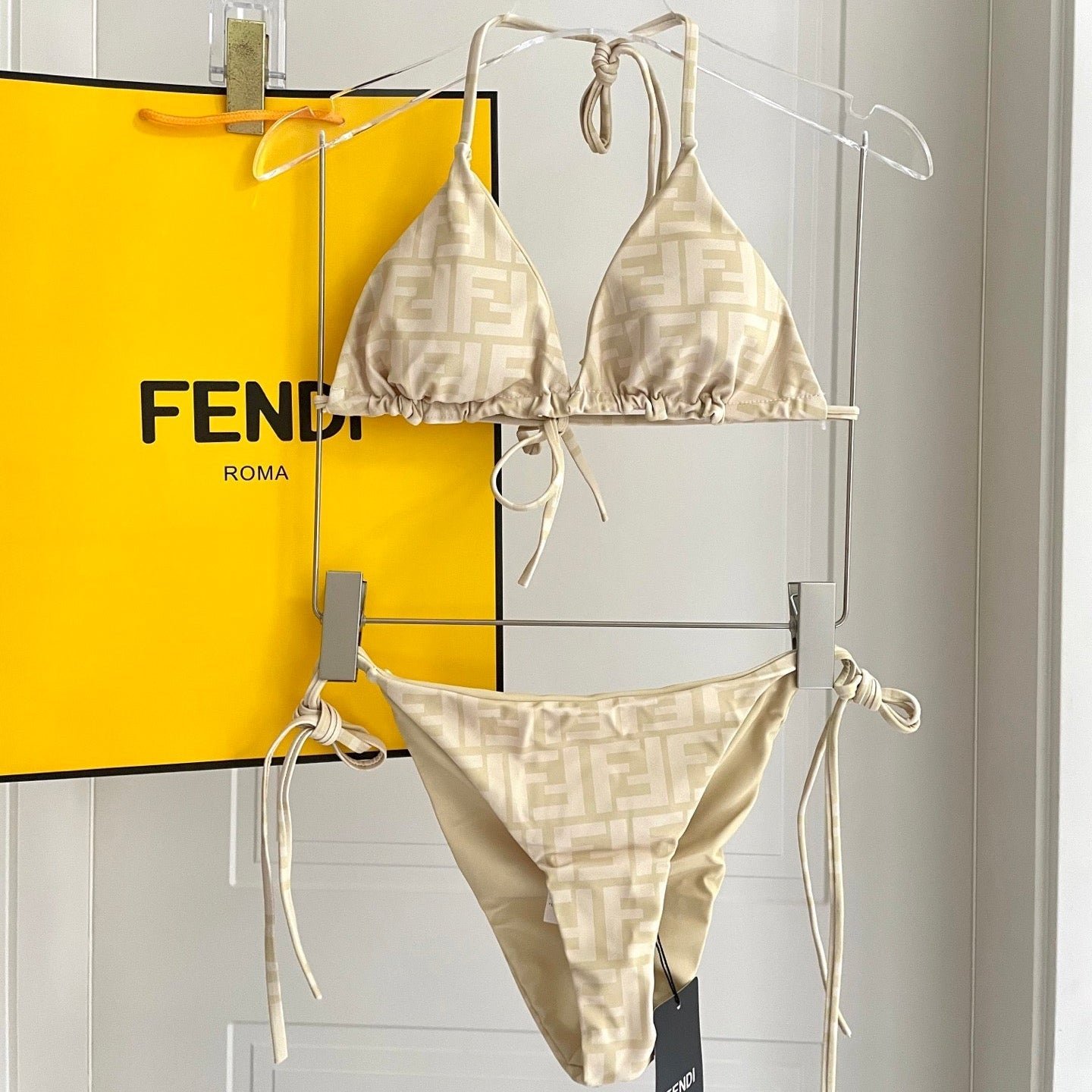 Fendi Beige FF Bikini Set