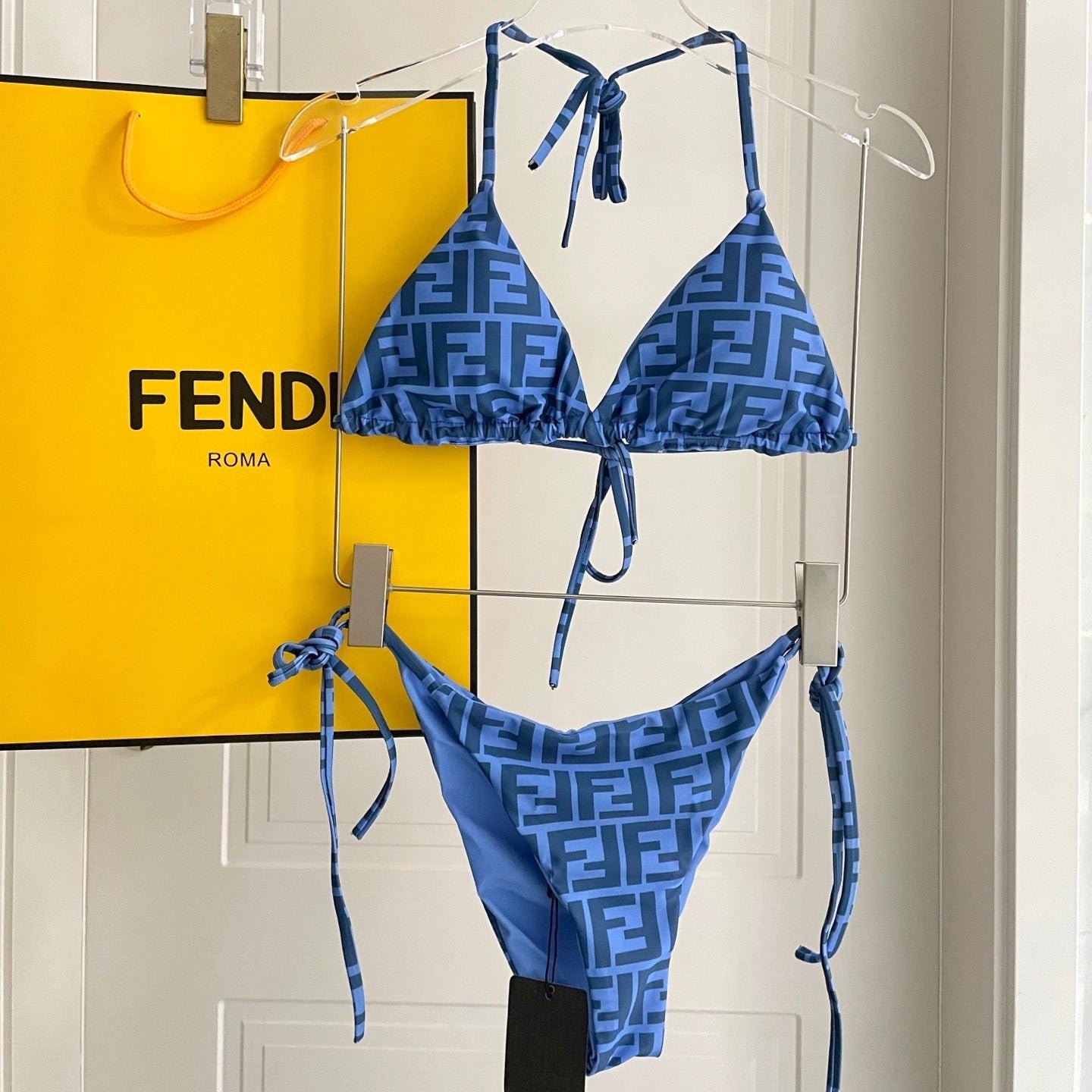 Fendi Blue FF Bikini Set