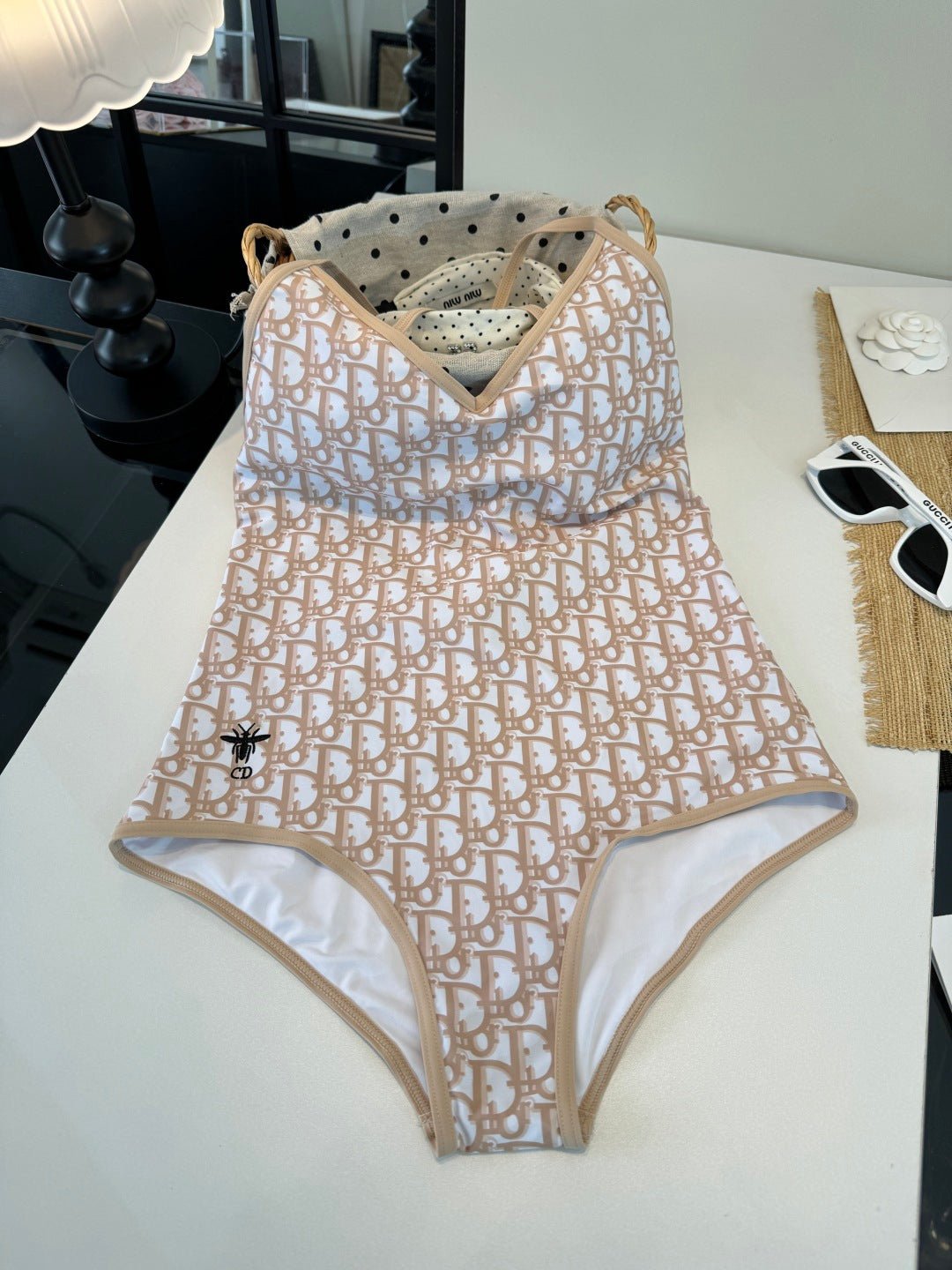 CD One-Piece Bikini Begie in Polyamide 241827 - Image 6