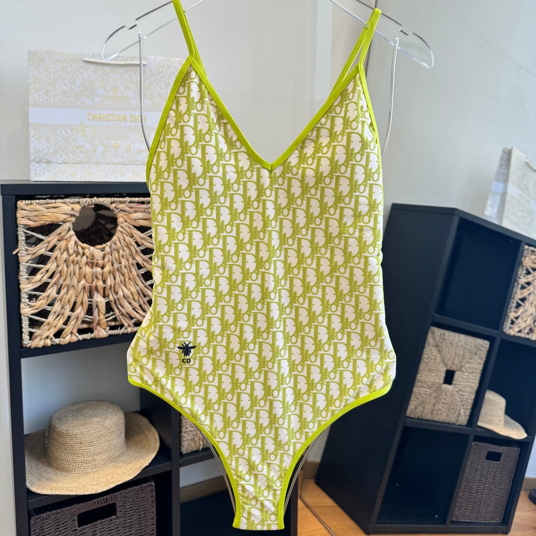 CD Swimsuit Green in Nylon 241780
