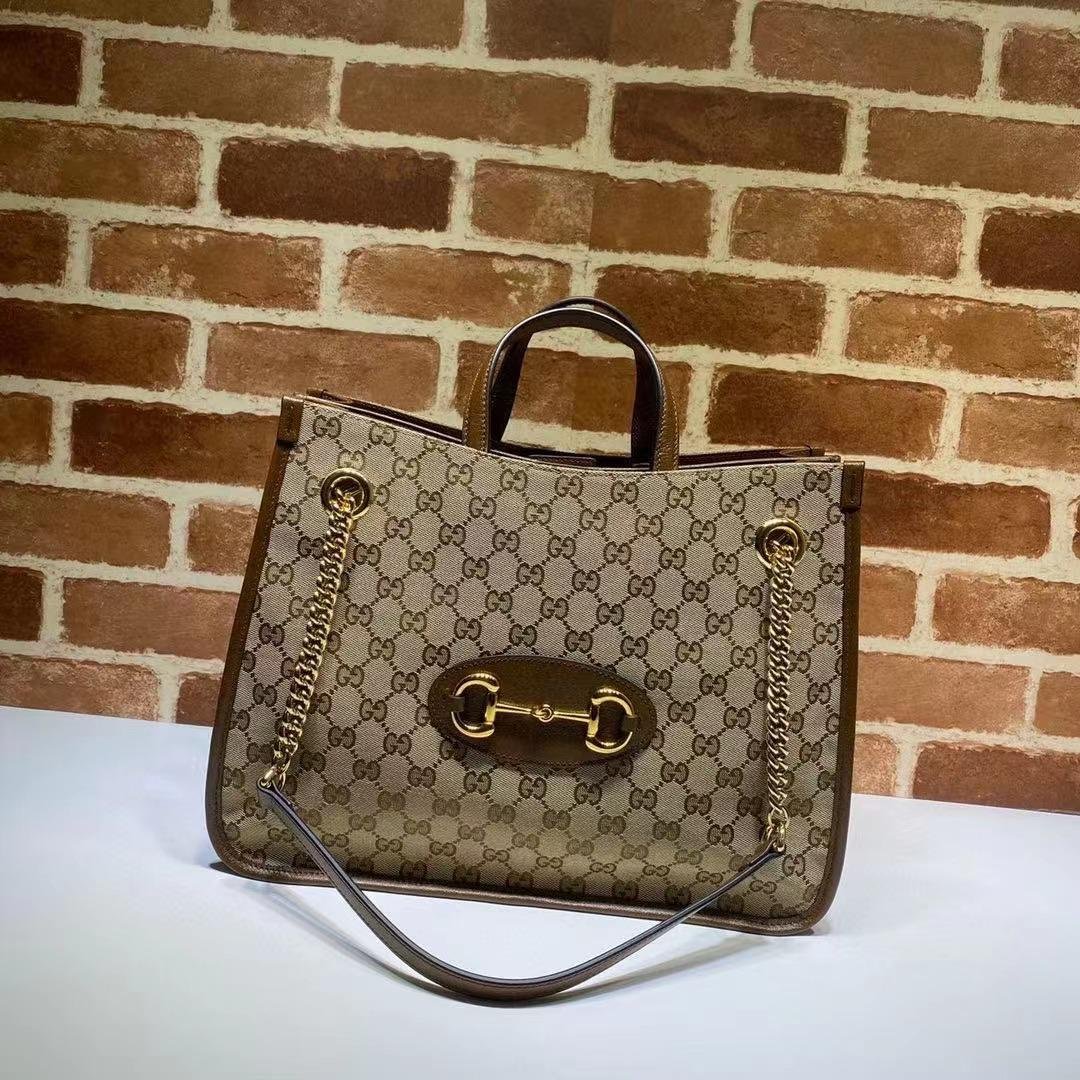 Alternative view of Gucci Horsebit 1955 Shoulder Medium Tote Bag Brown 36Cm 623694
