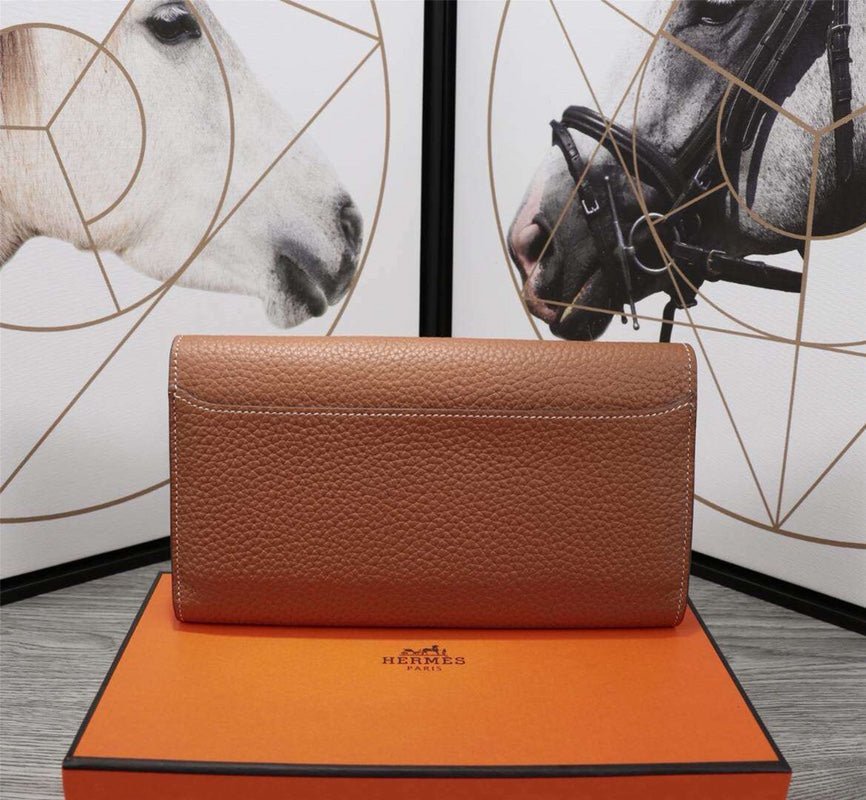 HERMES CLUTCH CONSTANCE 20.5 BROWN CALFSKIN SILVER HARDWARE - Image 5