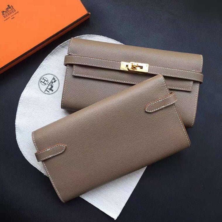 Alternative view of HERMES KELLY CLASSIC WALLET 20.5 CEDAR CALFSKIN