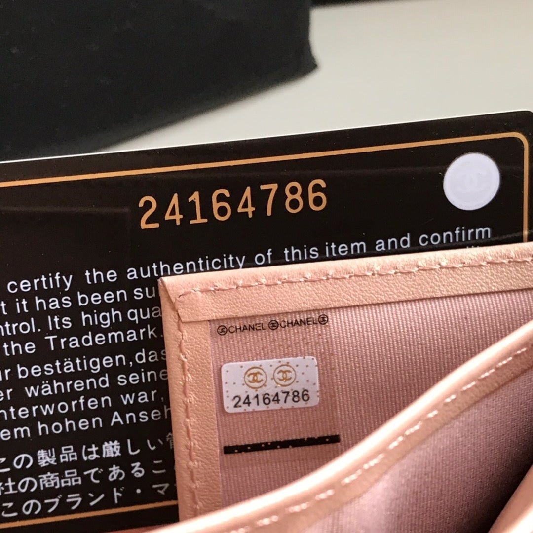 CHANEL Pink Caviar Flap Compact Wallet - Image 9